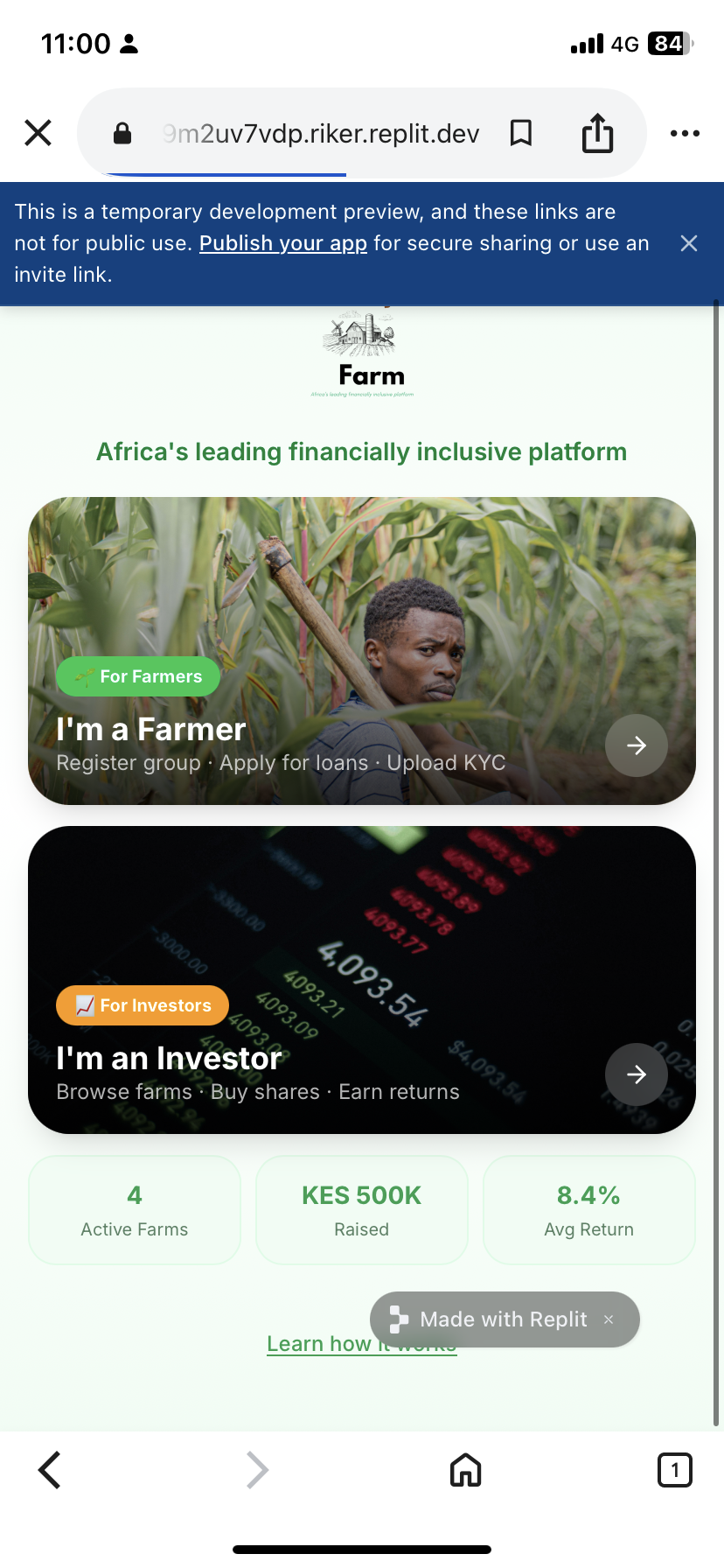 Investa Farm role selection