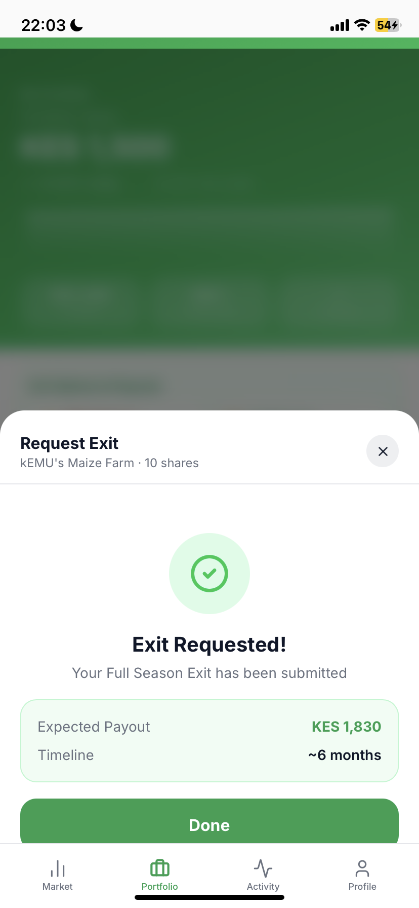 Exit Confirmed